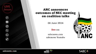 ANC briefs the media on the outcomes of NEC meeting on coalition talks [upl. by Dessma]