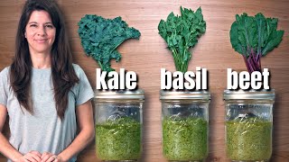 3 Quick Pesto Recipes to Eat More Leafy Greens [upl. by Diahann]