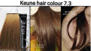 Hair colour at home  keune hair colour 73  hair colour step by step  hair dye [upl. by Mcgruter]