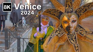 Venice CARNIVAL 2024 Opening Parade on the Grand Canal 8K 60fps [upl. by Einre]