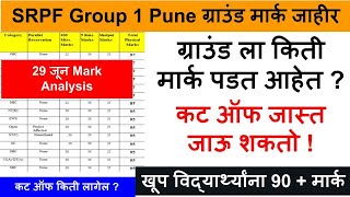 SRPF ground Mark Details  srpf gat 1 pune merit list  srpf gat 1 pune merit list 2023 [upl. by Lowell726]