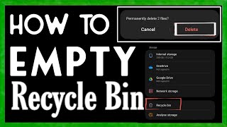 2023 How to clear Recycle Bin in Samsung Phone  How to empty trash on Samsung mobile [upl. by Eillac]