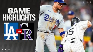 Dodgers vs Rockies Game Highlights 61824  MLB Highlights [upl. by Devaney]