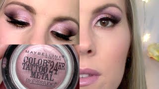 Eyeshadow Tutorial  Inked in Pink Maybelline Color Tattoo [upl. by Ethelin358]