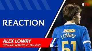 REACTION  Alex Lowry  21 Jan 2022 [upl. by Alaek]