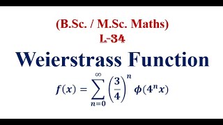 Weierstrass Function  A Function which is Continuous everywhere but nowhere Differentiable [upl. by Ahtabbat]