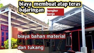 biaya pasang rangka atap baja ringan harga pasang kanopi baja ringan lengkap [upl. by Felton426]