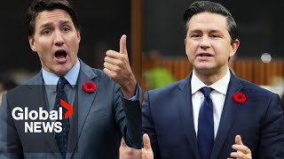 Trudeau Poilievre spar over carbon pricing exemption as topic heats up Parliament [upl. by Iramohs]