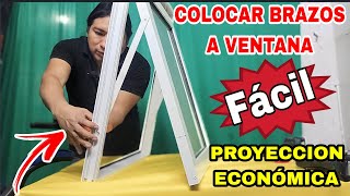 ✅️ COLOCAR BRAZOS A VENTANA DE PROYECCION HECHIZA PARA BAÑO FÁCIL Y RAPIDO [upl. by Asilej609]