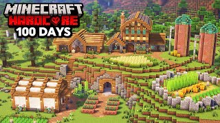 I Survived 100 Days Building a Cozy Farm in Minecraft Hardcore [upl. by Jarrid]