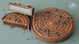 카라멜 초콜릿 타르트 만들기  가나슈 타르트  Caramel Chocolate Tart Recipe  Ganache Tart  Cooking tree [upl. by Ellenig903]