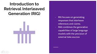 Retrieval Interleaved Generation RIG Explained [upl. by Hirsh870]