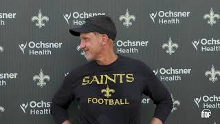 Dennis Allen talks Trevor Penning at right tackle and what role Taysom Hill will play this season [upl. by Yirinec]