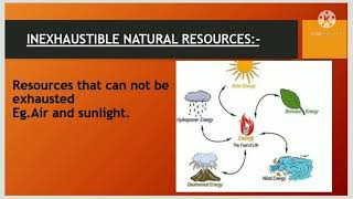 resources and natural resources types of natural resourcesexhaustible and inexhaustiblebsc ag [upl. by Dulcea711]