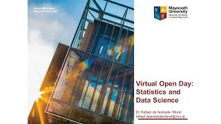 Statistics and Data Science  Maynooth University Open Day 2021 [upl. by Rick]