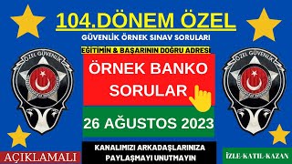 Özel Güvenlik 104 105 106 Dönem Sınavı Örnek Sınav Soruları Özel Güvenlik Sorularıögg [upl. by Sheehan924]