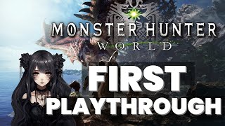 FIRST PLAYTHROUGH Monster Hunter World ICEBORNE  Barioth down what now [upl. by Socram347]