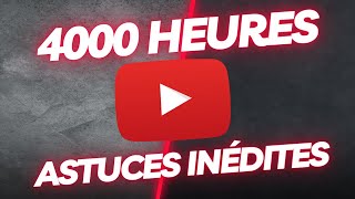 Comment Avoir 4000 Heures De Visionnage Sur YouTube Facilement [upl. by Llewon]