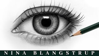 How to Draw a Realistic Eye  Step by Step Eye Tutorial  You can draw this [upl. by Yssirc572]