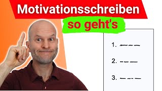 Motivationsschreiben ✍️ 👌 Aufbau Inhalt Beispiele für Deine Bewerbung [upl. by Cari]