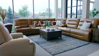 Patton Dual Power Reclining Leather Sectional [upl. by Erialc]