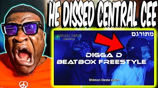 DIGGA D DISSED CENTRAL CEE  Digga D  Beatbox Freestyle REACTION [upl. by Ihp]