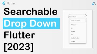 Searchable Drop Down Flutter 2023  Flutter Widgets [upl. by Johns48]