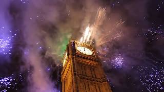 London Big Ben UK New Years Fireworks HD [upl. by Silvers]