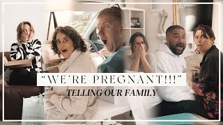 TELLING FAMILY amp FRIENDS WE ARE PREGNANT VERY EMOTIONAL [upl. by Arot777]