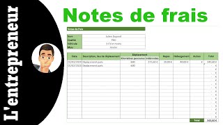 Faire ses notes de frais sur Excel [upl. by Retxed693]