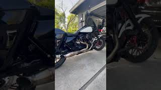 Harley Davidson Performance Bagger sound check with Sawicki Exhaust and a 120r [upl. by Atterys]