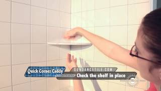 Quick Corner Caddy Instructional video How to install a corner shelf in shower on existing tile [upl. by Smaj]