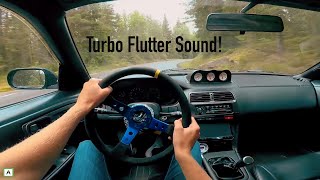 400HP Nissan S14 Sunday Drive POV Turbo Flutter RAW Sound [upl. by Ger]