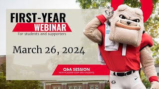 UGA University Housing FirstYear Information Webinar  March 26 2024 [upl. by Bree469]