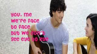 Demi Lovato and Joe Jonas  quotWouldnt Change A Thingquot With Lyrics OnScreen HQ [upl. by Theron]