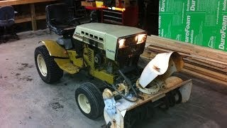 Sears Suburban SS16 Onan 16hpTractor Installed The Snowblower [upl. by Naziaf]