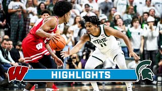 Wisconsin at Michigan State  Highlights  Big Ten Mens Basketball  Dec 5 2023 [upl. by Aeneas]