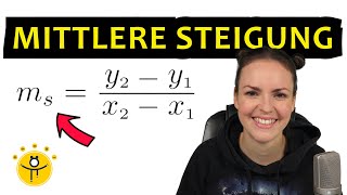 Durchschnittliche Änderungsrate berechnen im Intervall – Differenzenquotient mittlere Steigung [upl. by Thora880]