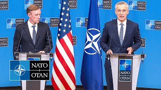 NATO Secretary General with 🇺🇸 US National Security Advisor Jake Sullivan 07 FEB 2024 [upl. by Alena]