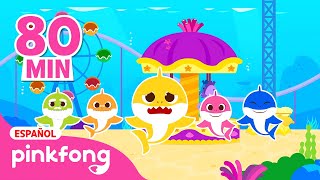 1 Hora⏰ Jugando al Escondite con la Familia Tiburón  Juegos para Niños  Pinkfong en español [upl. by Gracia]