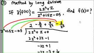 Inverse ztransform by long division [upl. by Mulcahy]