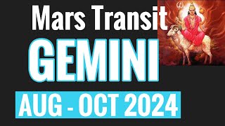 Mars Transit GEMINI  WHICH WAY TO GO ALL SIGNS Aug 27th  Oct 20th [upl. by Corwin419]