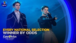 Eurovision 2024 Every National Final Winner by Odds [upl. by Odlanyar376]