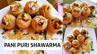 How to make Pani puri shawarma recipe in tamil  Chicken pani puri shawarma  Indian Street food [upl. by Adianes]