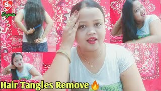 Hair Tangles Remove  Making Pony tail  Saisujata  ssvlogs 🔥 [upl. by Lizned]