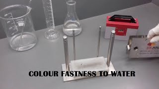 Colour Fastness to Water test ISO 105E01 [upl. by Aklim]