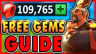 Get 2500 GEMS Per Day FREE in Rise of Kingdoms Rise of Kingdoms FREE Gems Guide 2023 [upl. by Bussey]