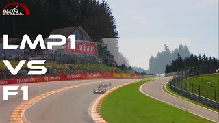 LMP1 vs Formula 1  Eau Rouge Raidillon Comparison [upl. by Karylin177]