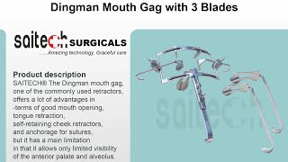 Dingman Mouth Gag with 3 Blades  How to Assemble amp use cleft lip and palate surgery OMFS Plastic Dr [upl. by Coppins865]