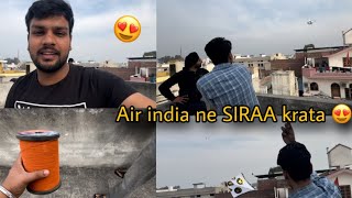 UNBOXING Air india 😍 flying big kites 🪁 Desi patangbaazi 🔥 monokite vs monofillgold [upl. by Soigroeg]